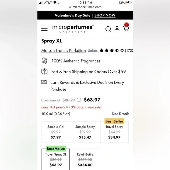 Maison Francis Kurkdjian Baccarat Rouge Travel Spray XL